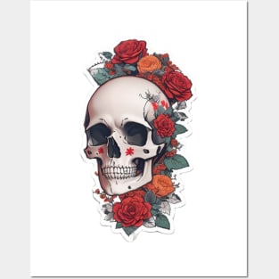 Tattooed Girl Skull Posters and Art